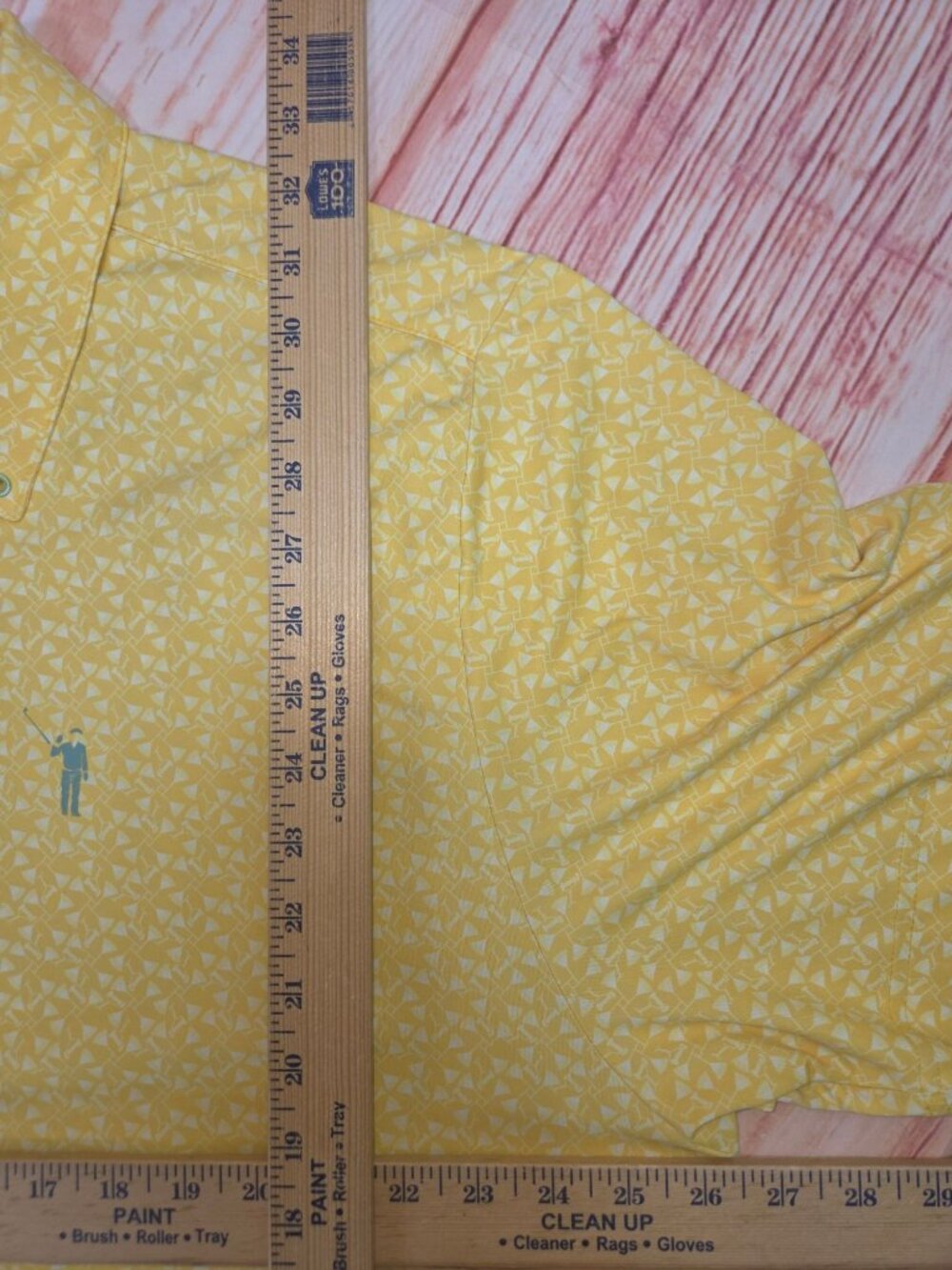 William Murray Yellow Geometric Pattern Golf Polo Size XL - Picture 8 of 8